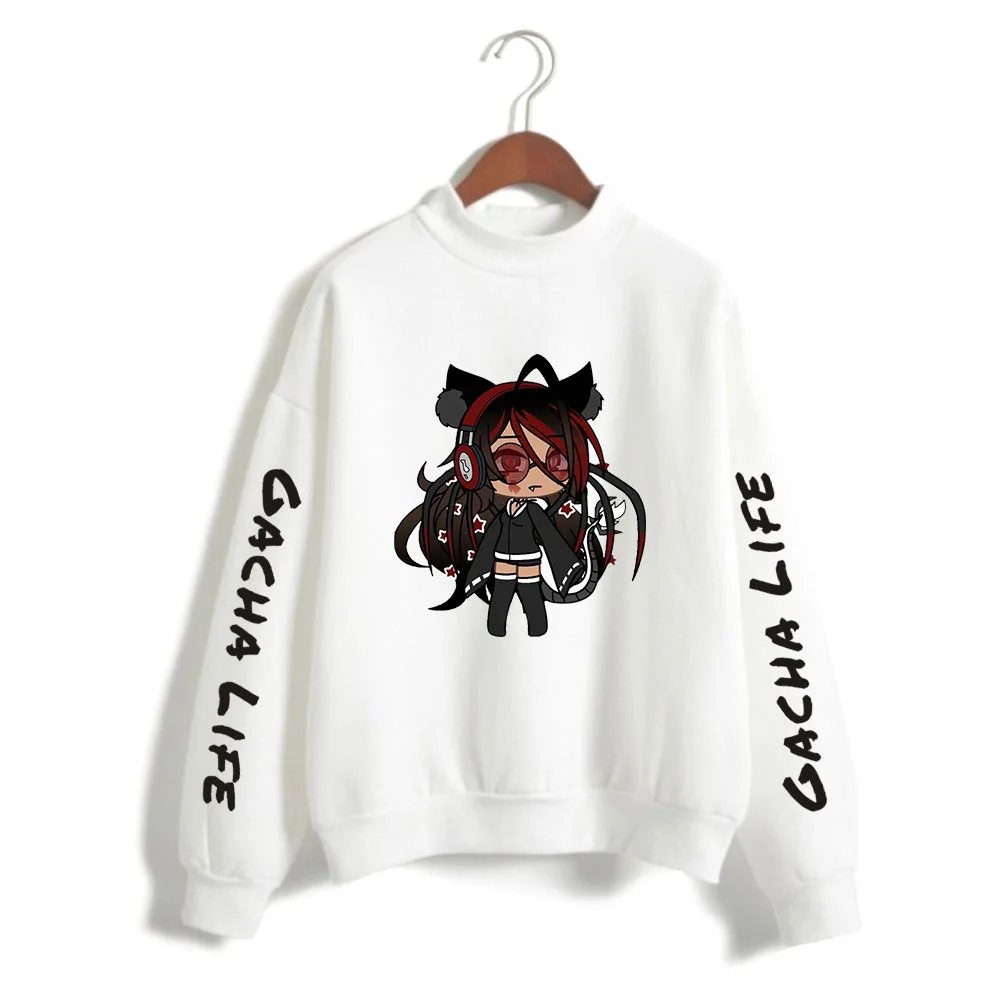 

2021 gacha life Sweatshirt Women Treat People With Kindness Turtleneck Hoodies Sweatshirts Unisex Letters Print Tracksuit