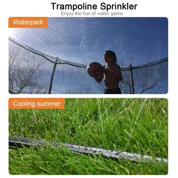 

Trampoline Sprinkler Summer Water Sprinkler Outdoor Garden Water Games Toy Sprayer Backyard Water Park Accessories Fun for Kids