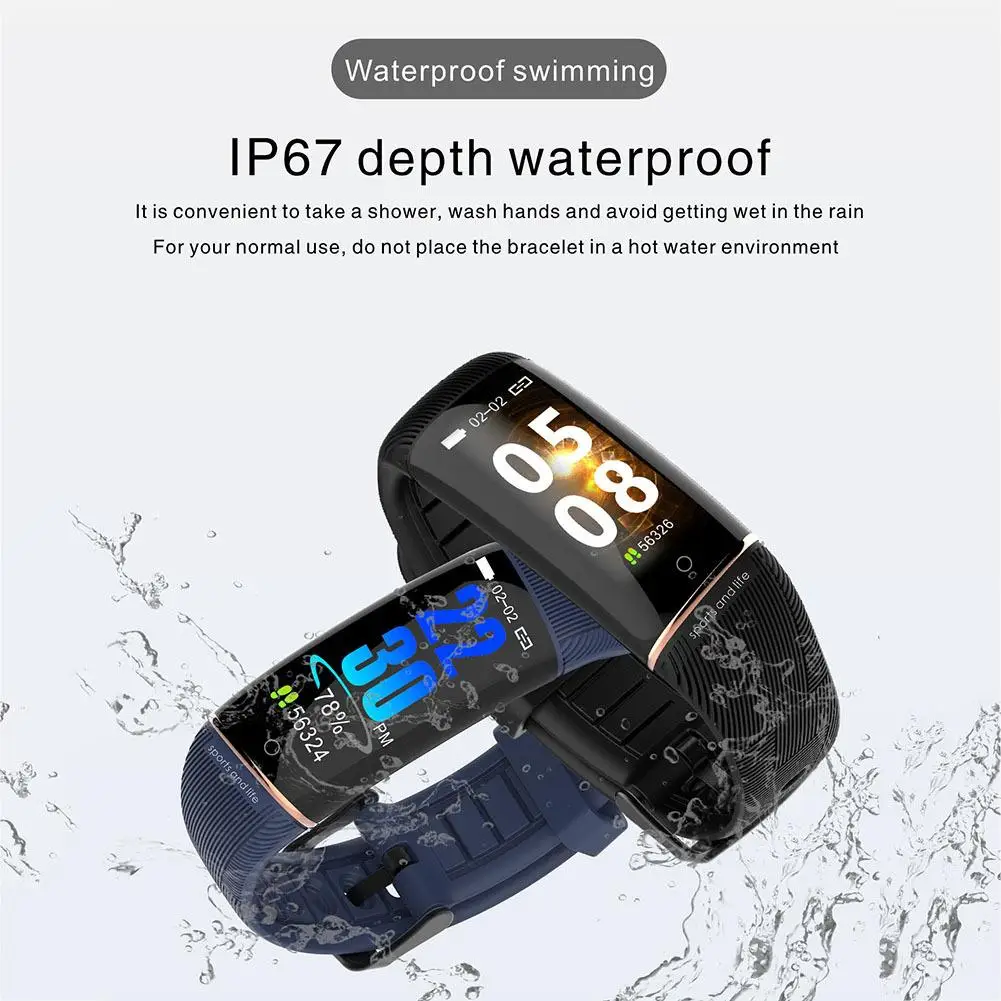 E98 Smart Bracelet Men Women Fitness Track Heart Rate Monitor Smart Watch Blood Pressure Watch IP67 Waterproof Sport smart band