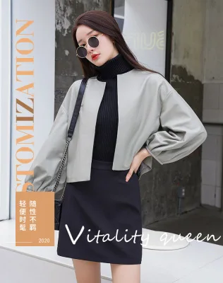 MESHARE Women New Fashion Genuine Real Sheep Leather Jacket G10