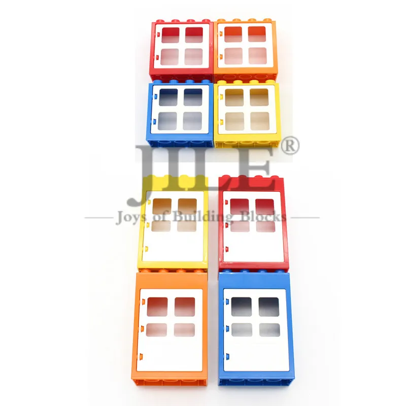 

Moc Big Size Building Blocks Brick Door Frame Window with Four Panes House 61649 2206 92094 Large Particles DIY Compatible
