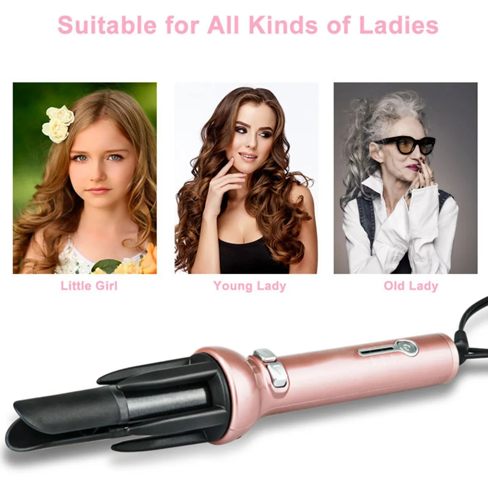 

2019 New Professional Automatic Hair Curler Female Hair Styling Tools PTC Ceramic Quick Heating Care Wand Electric Curling Wand