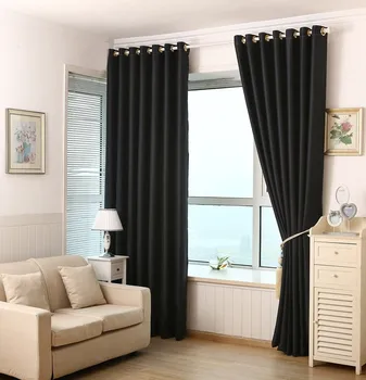 

Fashion Thermal Insulated Blackout Curtains For Living Room Bedroom Window Solid Finished Blackout Curtains New