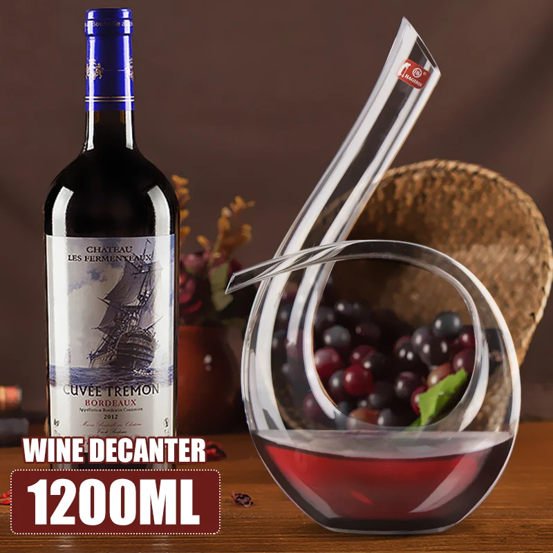 1200ml 6 Shape Decanter Handmade Crystal Red Wine Brandy Champagne