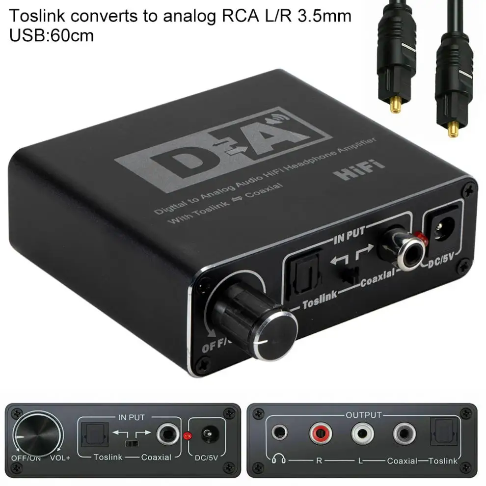 192 кГц HiFi Цифровой оптический коаксиальный Toslink аналоговый RCA L/R 3 5 мм аудио