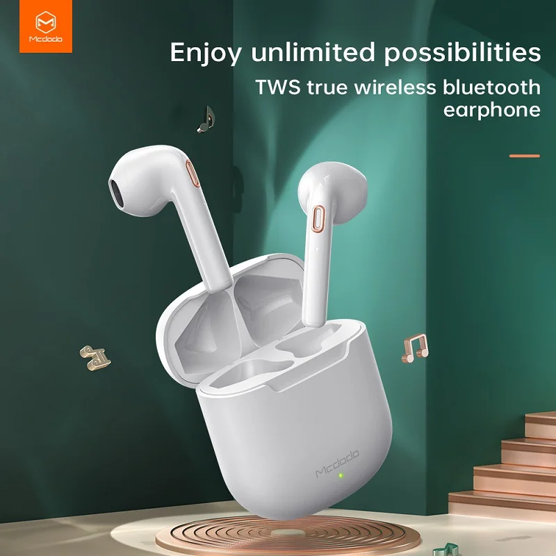 MCDODO наушники вкладыши TWS Bluetooth True Беспроводной стерео гарнитуры С микрофоном