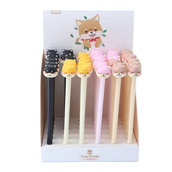 

36 pcs/lot Cartoon Dog Gel Pen Cute 0.5mm Signature Pen Promotional Gift Stationery School Supplies