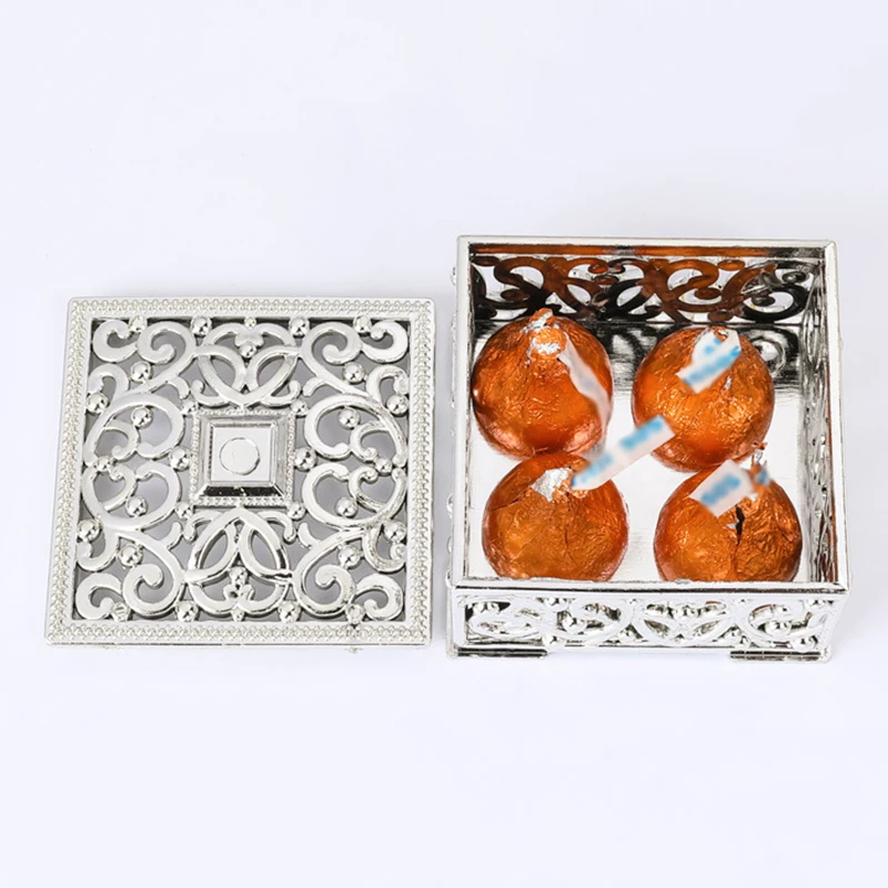 

12X Candy Box Treasure Box Design Stylish For Gift Surprise Gold Silver Weeding