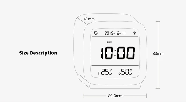 Gadgetoo Xiaomi Youpin Qingping Bluetooth Alarm Clock Temperature Humidity Monitoring Night Light 3 In 1 With App Contro Gadgetoo Xiaomi Youpin Qingping Bluetooth Alarm Clock Temperature Humidity Monitoring Night Light 3 In 1 With App Contro