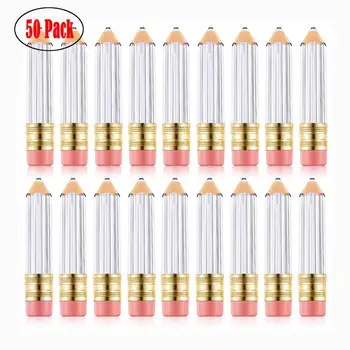 

50Pack 5ML Empty Lipgloss Tube Pencil Shape Lip Gloss Tube Refillable Containers Lip Gloss Container For Wholesale