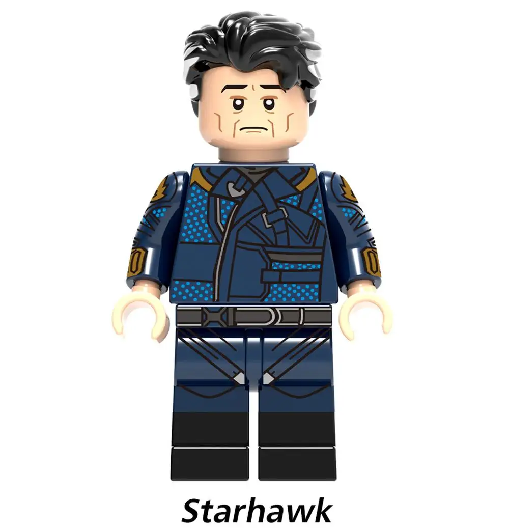 Starhawk Супер Герои Мстители танос Коллекционная фигурка Звездный ястреб супергигантский Ayo Vision Okoye Kraglin строительные блоки наборы модели кирпичные игрушки - Цвет: Starhawk