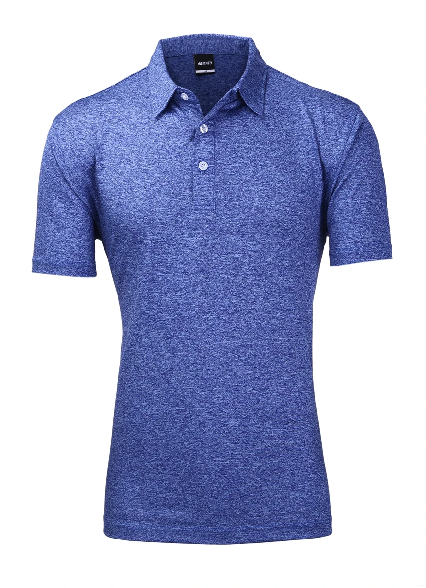 

Yamato Slim Fit Moisture Wicking Sport Plain Men's Polo Short Sleeve T Shirts Fashion Golf Wear Clothing