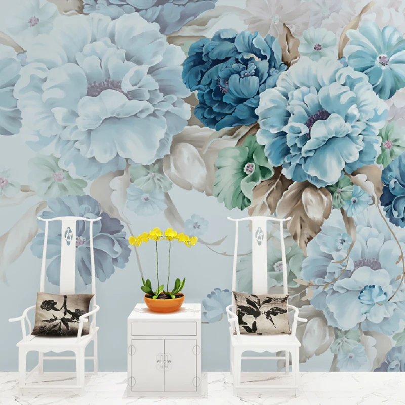

Drop Shipping Custom 3D Wall Murals Wallpaper For Walls Pastoral Hand Painted Floral Wall Painting Decoration Mural Paper