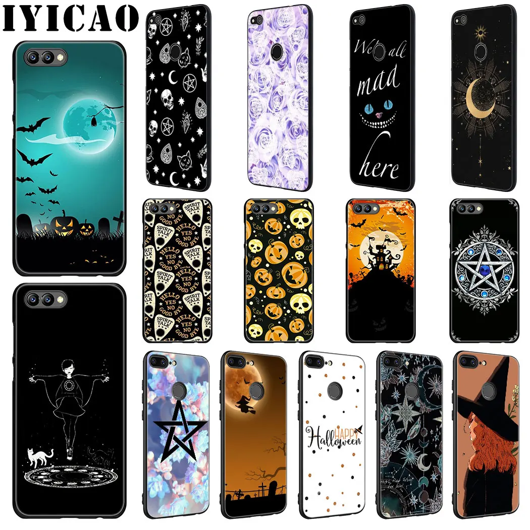 

IYICAO Halloween Magic witch Soft Silicone Case for Huawei Honor view 20 9X Pro 10 9 8 Lite 8X 8C 7X 7C Note 10 Case