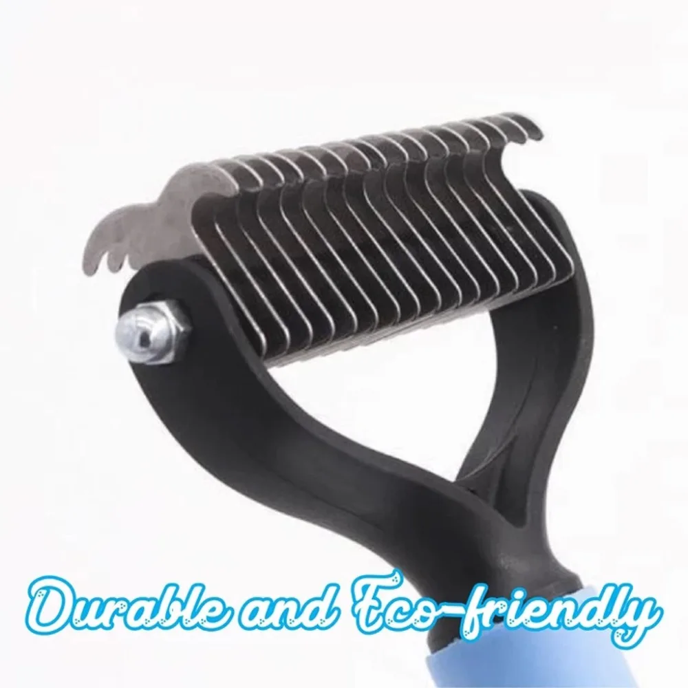Open Knot Comb Dog Brush Grooming Pet Hair Removal Comb Double-Sided Stainless Steel Pet Hair  (7)