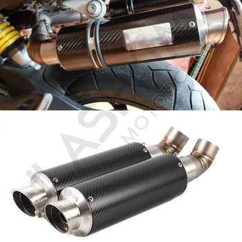 Motorcycle Exhaust full system middle pipe Muffler escape for DUCATI 696 695 2008-2014 796 795 1100 2010-2014 Slip On Exhaust