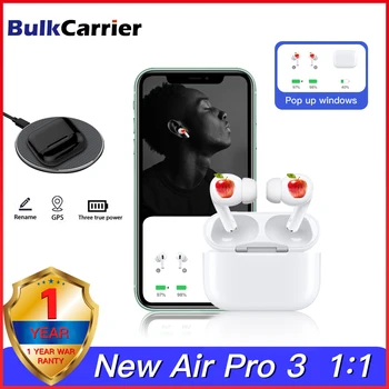 

NEW Air pro 3 TWS 1:1 Clone Airpodering Support Rename Wireless charging Wireless Stereo Bluetooth eardphones PK i90000 i12 pro