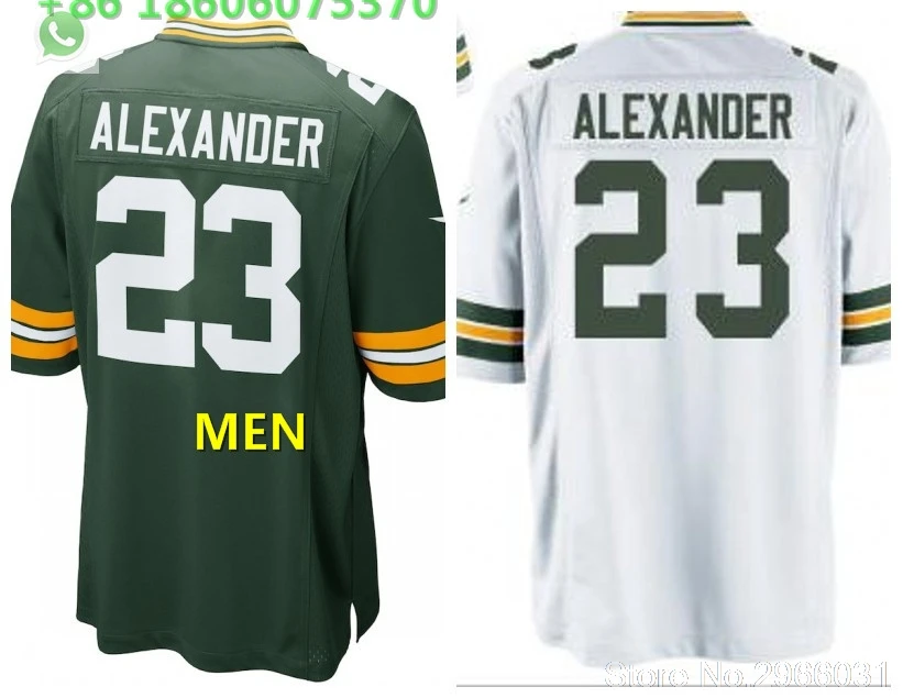 А+++ качество Green Bay# Packers Мужская футболка для взрослых Джейр Александер 23 Грин Бэй