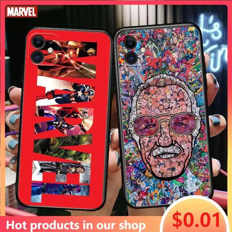 Marvel Logo Avengers Phone Cases For iphone 13 Pro Max case 12 11 8 PLUS 7PLUS 6S XR X XS 6 mini mobile cell | Мобильные телефоны и