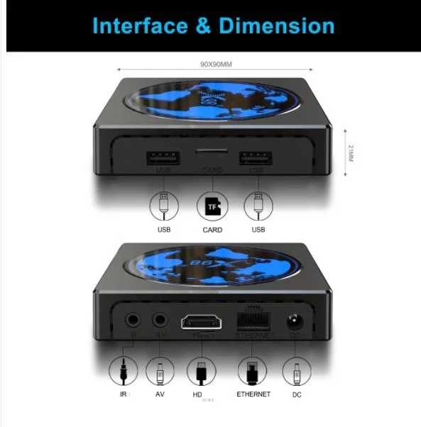 10PCS X98 MINI Android 11.0 TV BOX Amlogic S905W2 4G 64GB Support Wifi BT Media Player 4GB 32GB