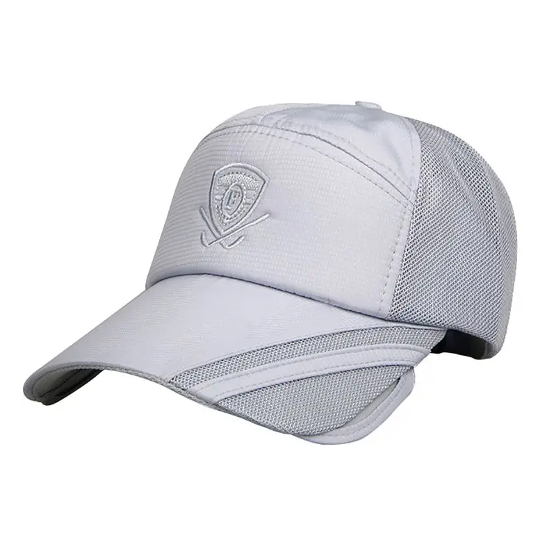 XT0374GH Embroidered Printed Baseball Cap Adjustable Brim Mesh Cotton Golf Hat Outdoor Sports Headwear - Color: XT0374GH