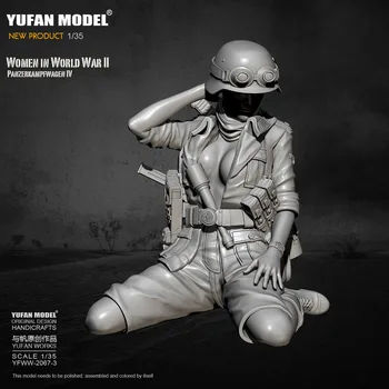 

1/35 Yufan model Resin Model Tank soldier beauty self-assembled YFWW-2067-3