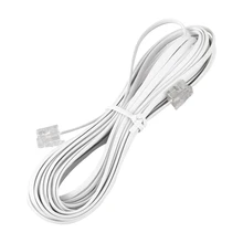 Белый 6P2C RJ11 длинный 6 м(20 футов) телефонный удлинитель RJ11 Белый RJ11 6P2C Модульный Телефонный удлинитель 6 м 20 футов телефон