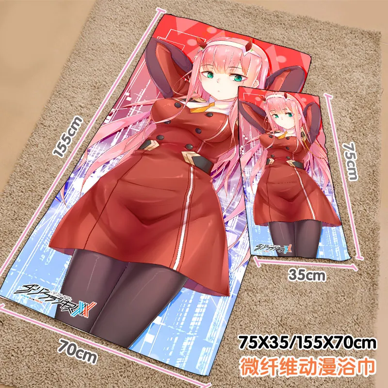 Anime Darling in the Franxx Summer Swimming Beach Soft Towel Plush Toys Cartoon Blanket Birthday Christmas Gift #8155