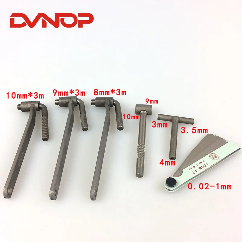 

Motorcycle Engine Valve Screw Adjusting Spanner Tool Valve clearance adjustment tools + Feeler gauge 0.02-1