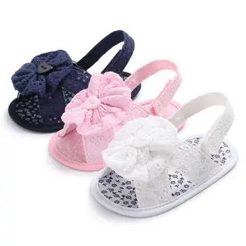 

Baby Girl Sandals New Cotton Soft Sole Embroidery Flower Purple First Walkers Summer Baby Infant Toddler Shoes
