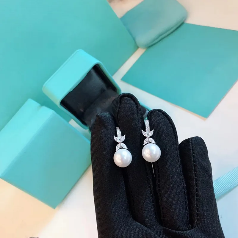 Женские роскошные брендовые жемчужные серьги с логотипом лошадиного глаза S925