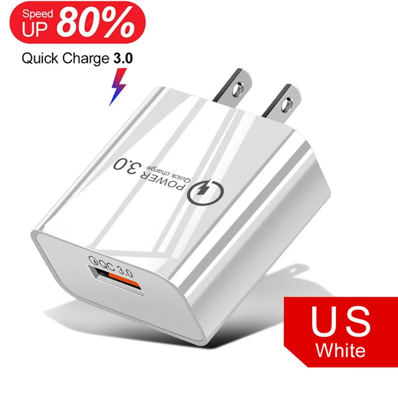 65 watt charger 18W 5A Fast Charger QC 3.0 USB Charger Quick Charge Type C Cable for Huawei Samsung Xiaomi Redmi Google Pixel 6 Pro EU US Plug 65w charger Chargers