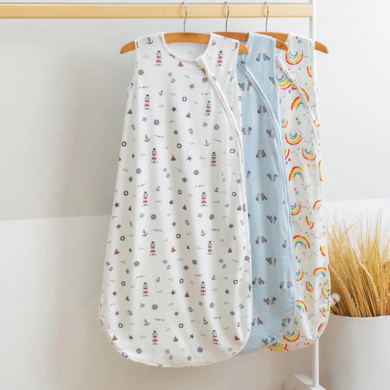 Baby newborn sleeveless baby boys & girls sleeping bags soft kids Autumn sleeping bag long zipper bedding Baby SacksSleepsack