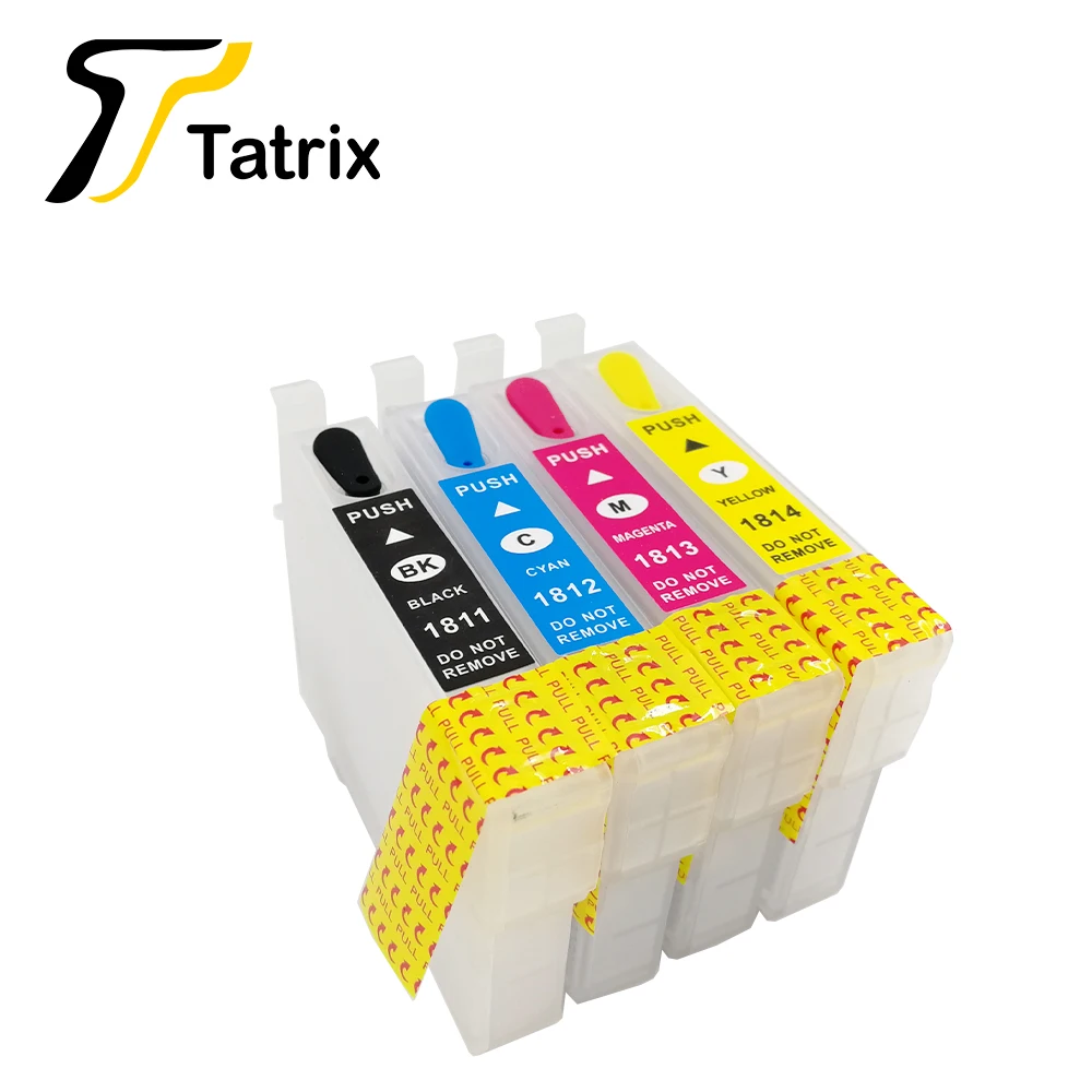 Tatrix перезаправляемый картридж T1811 T1801 для Epson XP 305 202 102 405 205 402 225 322 принтер с