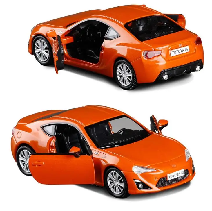 Модель гоночного автомобиля toyota gt86 детская имитация литая дверь из сплава модель