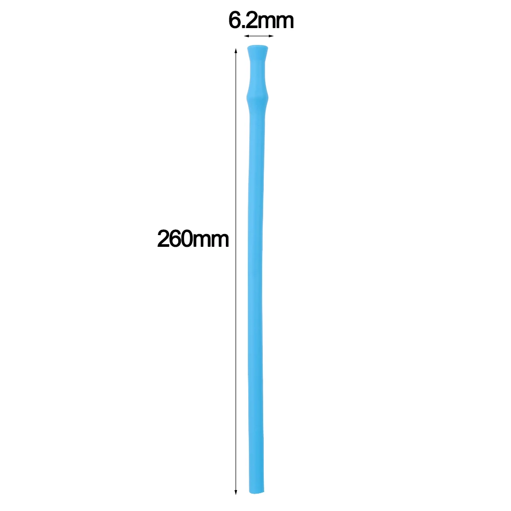 Collapsible Silicone Straw Reusable Folding Drinking Straw with Carrying Case and Cleaning Brush for Travel Party Bar Accessory