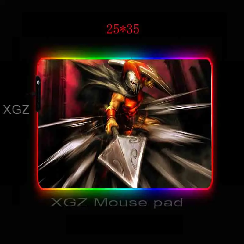  XGZ Anime Grey Tabard HD Custom Large RGB Mouse Pad Black Lock Edge Computer Keyboard Desk Mat Rubb