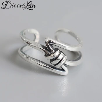 

Boho Vintage 925 Sterling Silver Bow Rings For Women Wedding Band Men Finger Rings Female Bohemian Jewelry Gifts