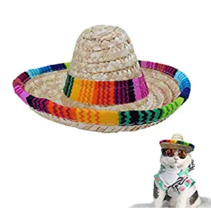 Bettli Dog Sombrero Hat, Cat Mexican 