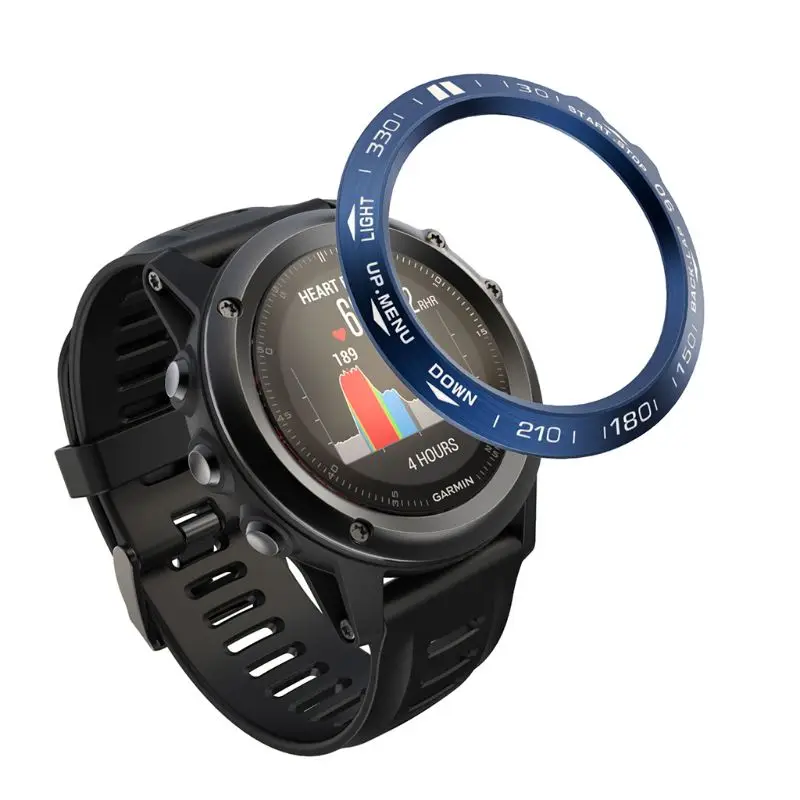 Metal Bezel Ring Cover Dial Scale Speed Protective Case for Gar-min Fenix 3 Kit