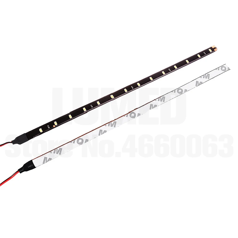 100 шт. автомобильный светильник DRL 15 SMD 30 см 2835 Светодиодная лента Гибкая декоративная Водонепроницаемая новая интерьерная лампа 12 В