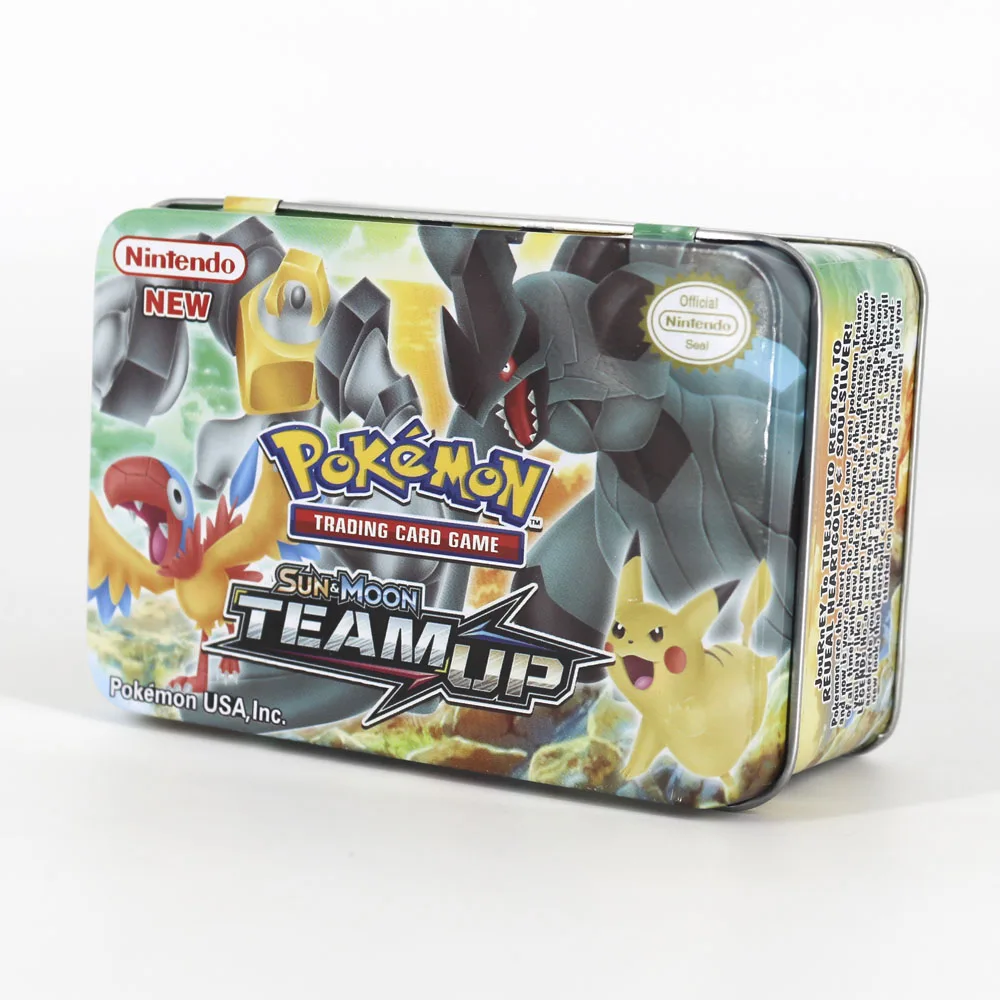 Takara Tomy Pokemon Card MEGA Trainer Energy SUN MOON TEAM UP Collection Board 42pcs Toys Metal Box Flash Card for Kids Takara Tomy Pokemon Card MEGA Trainer Energy SUN MOON TEAM UP Collection Board 42pcs Toys Metal Box Flash Card for Kids