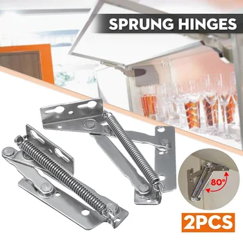 

1 Set 80 Degree Sprung Hinges for Upper Door Lift Code Kitchen Cabinet Support can CSV