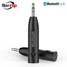 Беспроводной Bluetooth 5,0 автомобильный комплект Мини 3,5 мм разъем AUX Громкая связь стерео Музыка Аудио приемник адаптер для автомобильных наушников динамик Z2