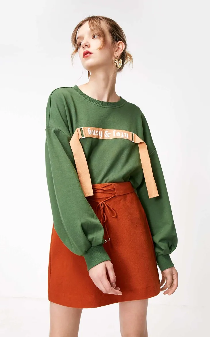Vero Moda Толстовка свободного кроя с круглым вырезом и тканым поясом | 319133505