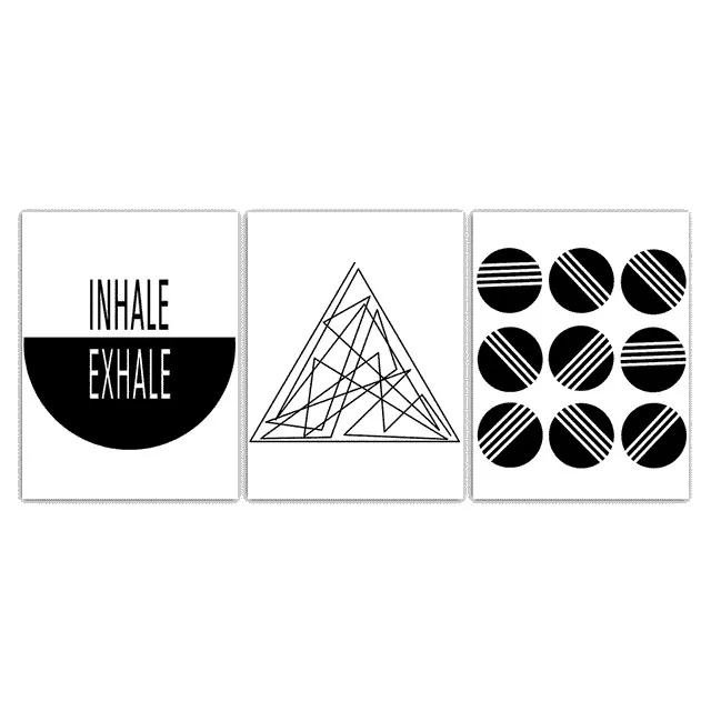 

Nordic Style Fashion Poster Printing Black White Geometric Graphics Monogram Painting Minimalism Wall Art Decorative Painting
