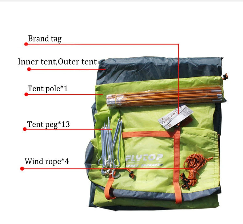 FLYTOP Outdoor Camping Tent For Rest Travel 2 Persons 3 Double Layer Windproof Waterproof Winter Professional Camp Tourist Tent (9)