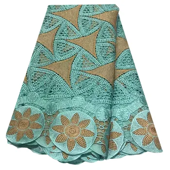 

2020 Latest African Lace Fabric High Quality French Net Lace African Guipure Tulle Lace Embroidery Nigerian Wedding Lace Fabric