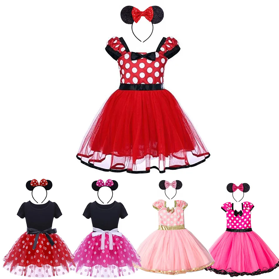 Venta > vestido de minnie mouse rojo para niñas > en stock