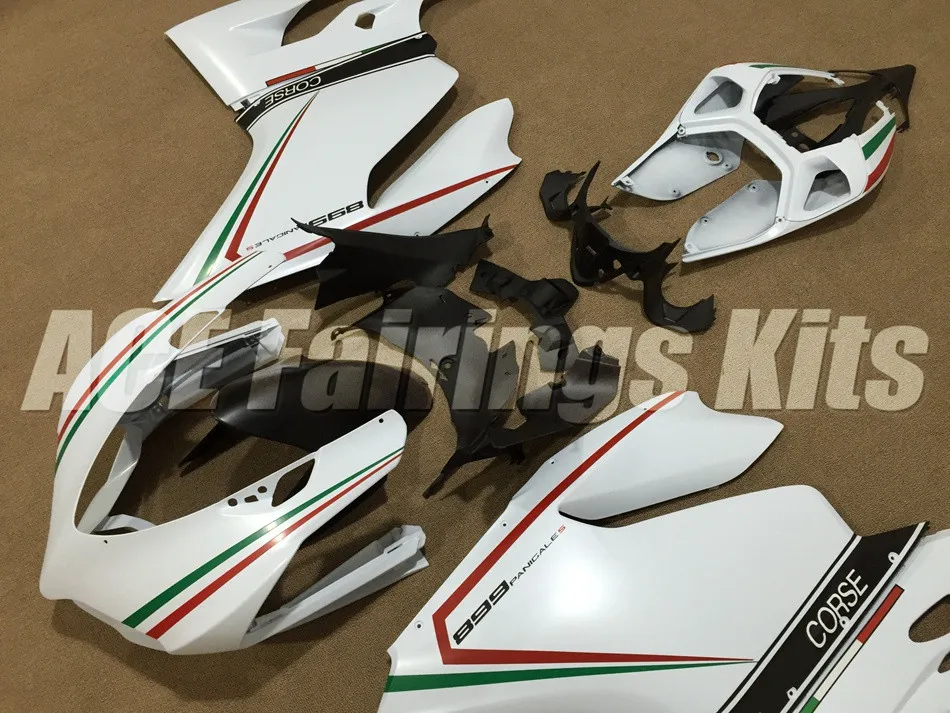 Новая мотоциклетная обувь Обтекатели для поездок на мотоцикле Ducati 899 1199 Panigale 2012 2013 12 13 14 ABS Пластик форма для литья под давлением для кузовных работ комплект Лидер продаж